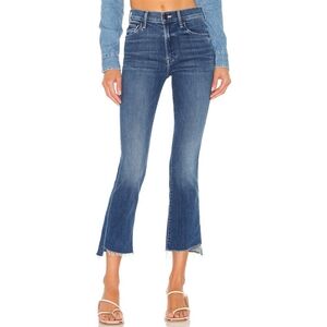 MOTHER Flare Jeans Size 26 Insider Crop Step Fray In Wish On A Star Boho Chic